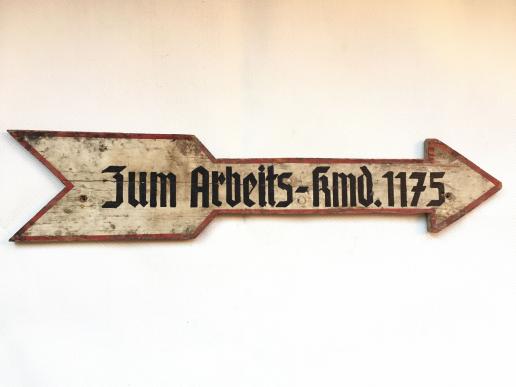 German wooden sign 