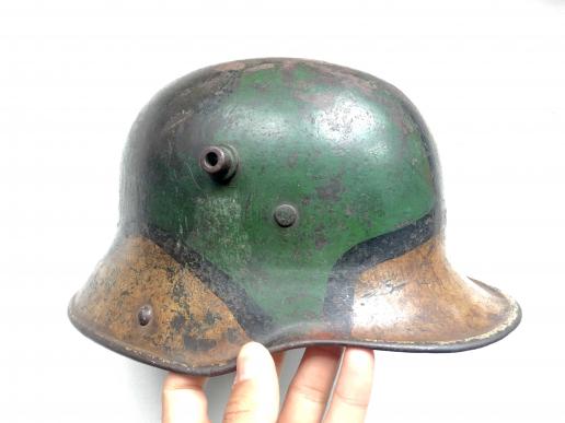 German WW1 Camouflage Helmet Shell