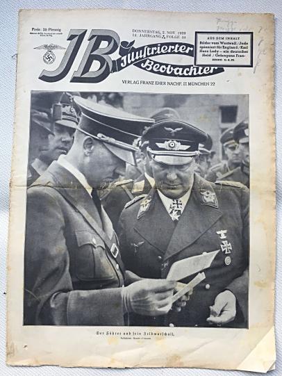 German WW2 Magazine 'Illustrierter Beobachter' Nov. 1939