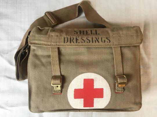 British Medical Webbing Shell Dressing Bag -1942-