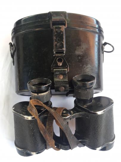 WH (Heer) Waffen-SS Binoculars in Bakelite Case