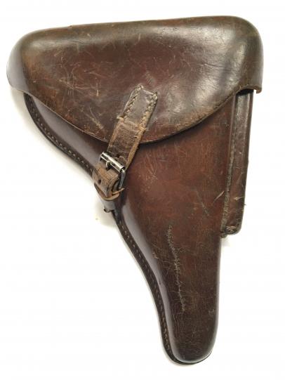 German P08 Luger Holster Chocolate Brown Leather 1940