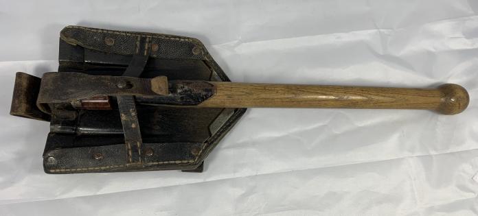 German Folding Shovel with Carrying Case, 2nd Model