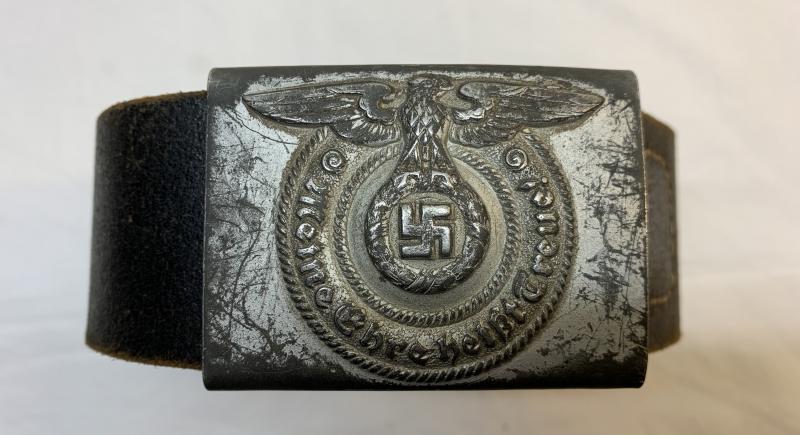Waffen-SS Steel Buckle and Leather Belt