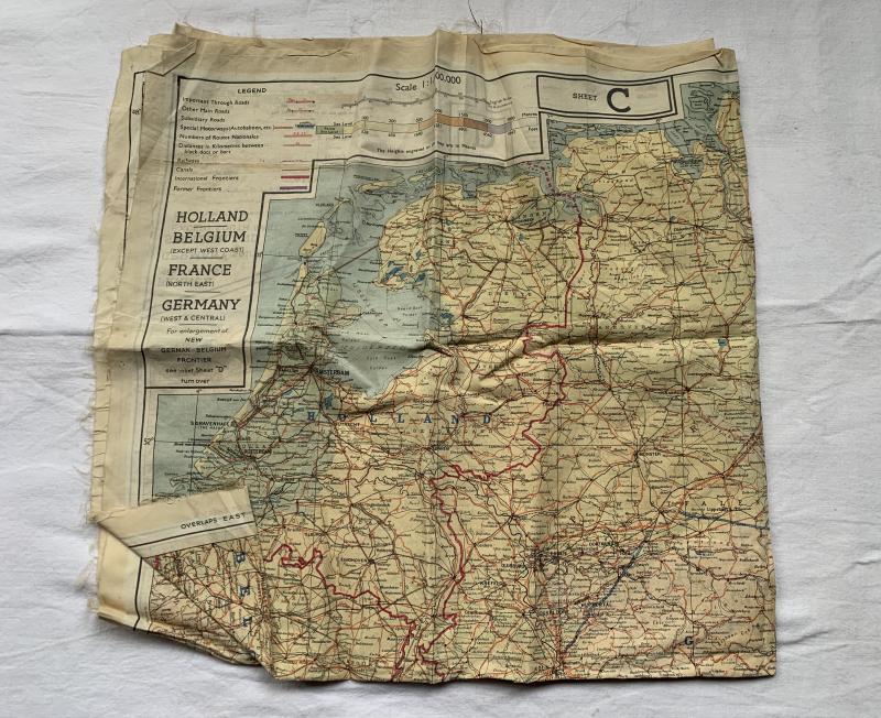 WW2 Silk Escape Map Series 43 Holland, Belgium and France