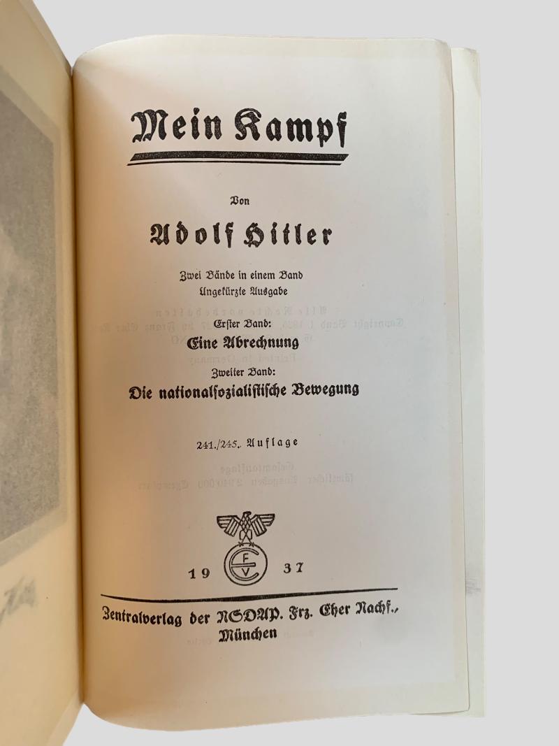 Adolf Hitlers ‘Mein Kampf’ in slipcase -1937-