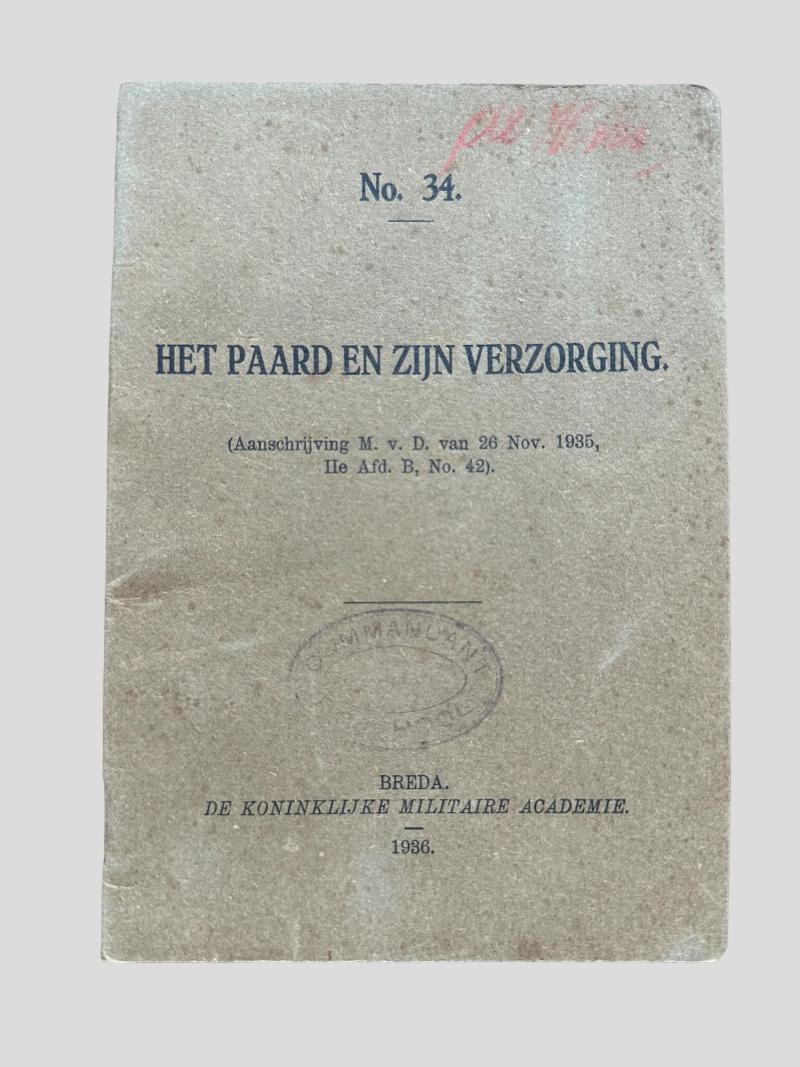 Dutch Cavalry Pocketbook -1936-
